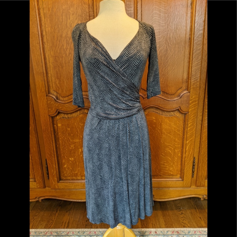 MaxMara Silk Jersey Ruched Surplice Dress
